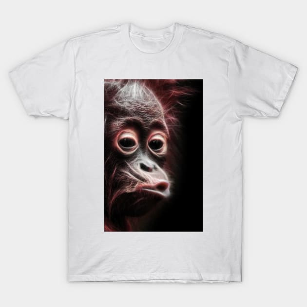 Funny Monkey Kiss T-Shirt by SKornackiArt